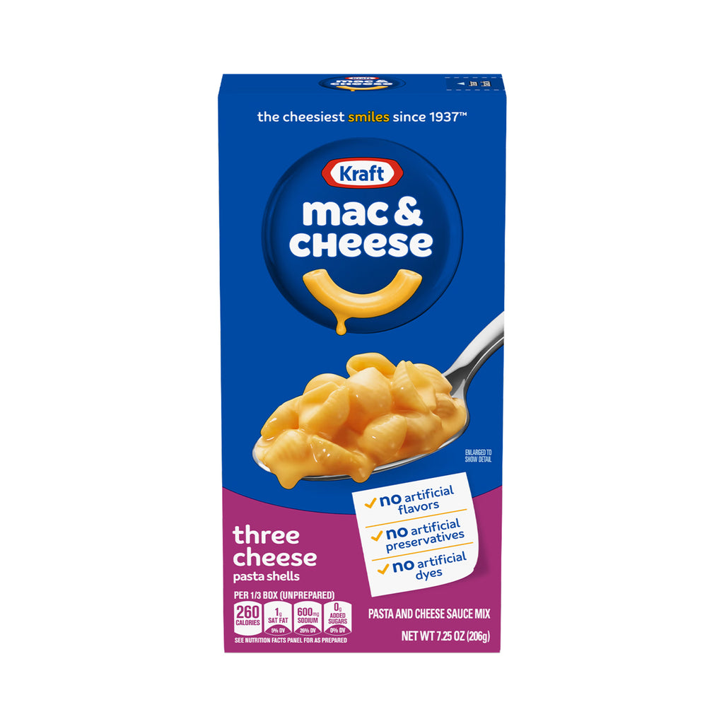 Kraft Macaroni and Cheese Dinner 3 Cheese Flavour 206g