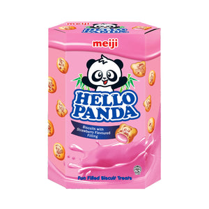 Meiji Hello Panda Biscuits with Strawberry Flavoured Filling 234g