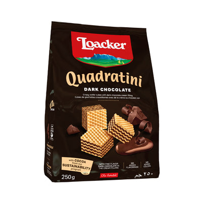 Loacker Quadratini Dark Chocolate Wafer Cookies 250g
