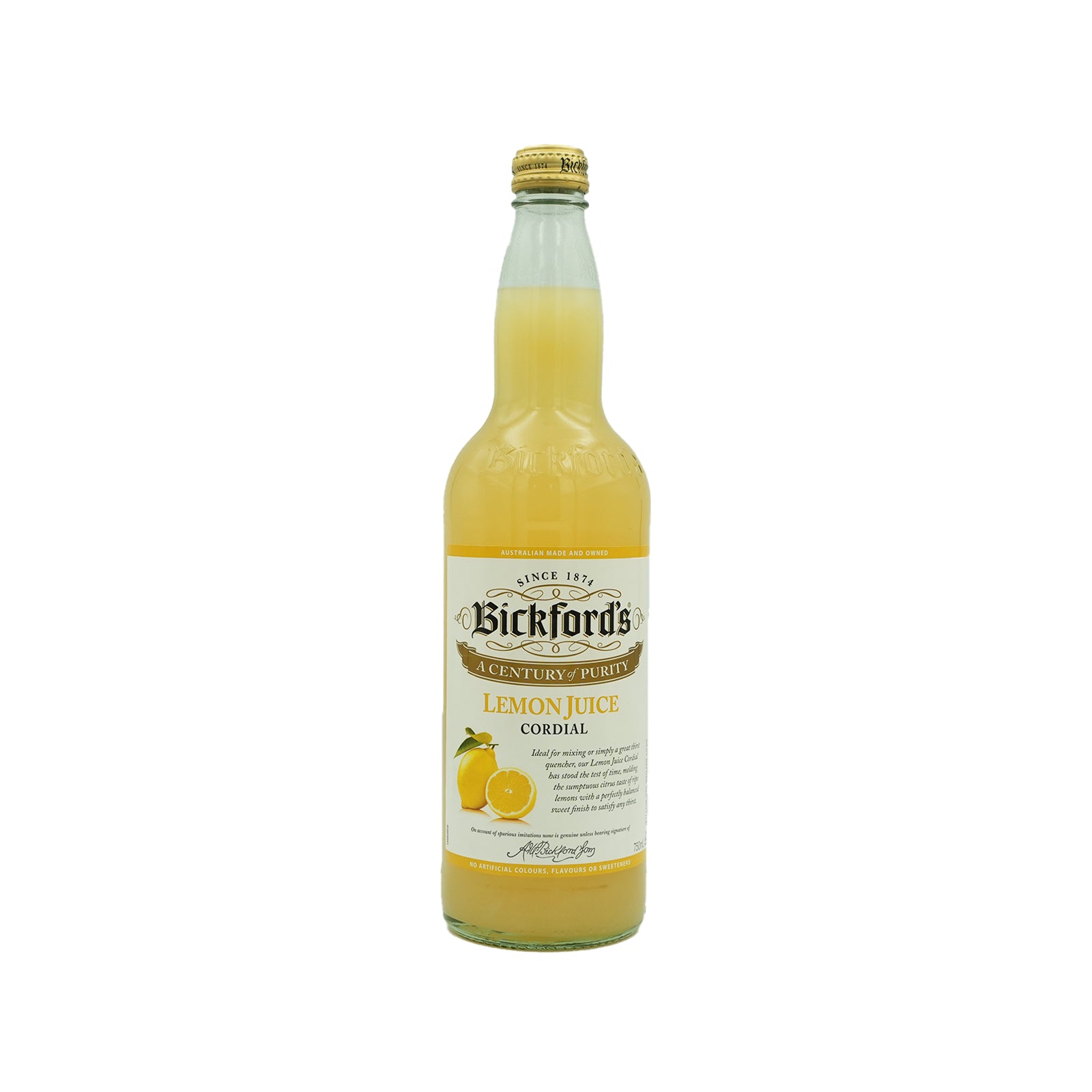 Bickfords Lemon Juice Cordial 750ml