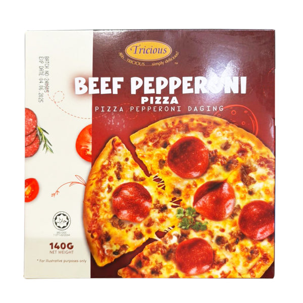 Tricious 6 Inches Beef Pepperoni Frozen Pizza 140g (highest price)