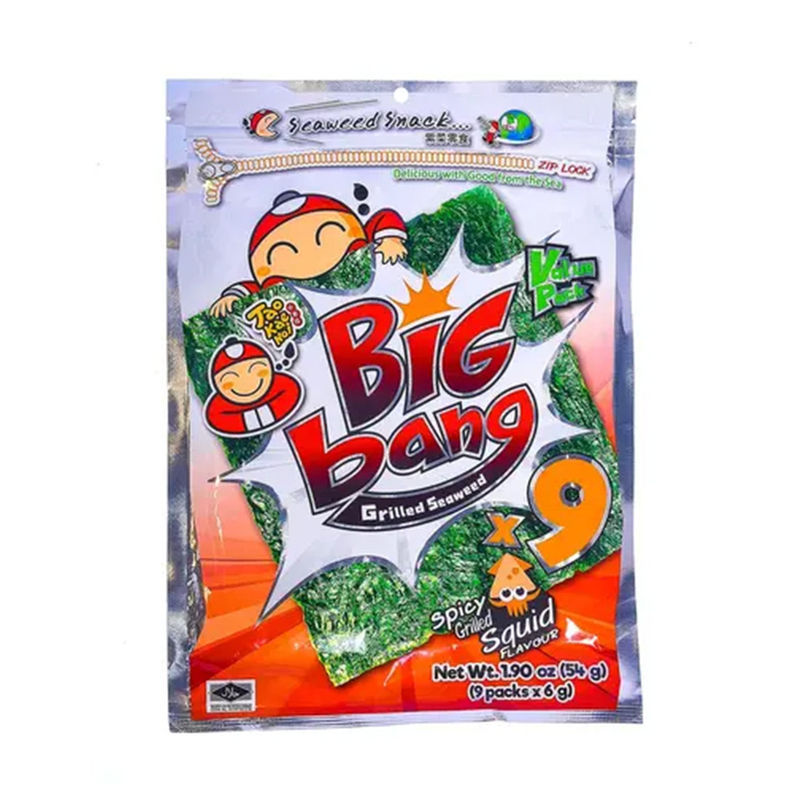 Taokaenoi Big Bang Grilled Seaweed Squid Flavour 50g