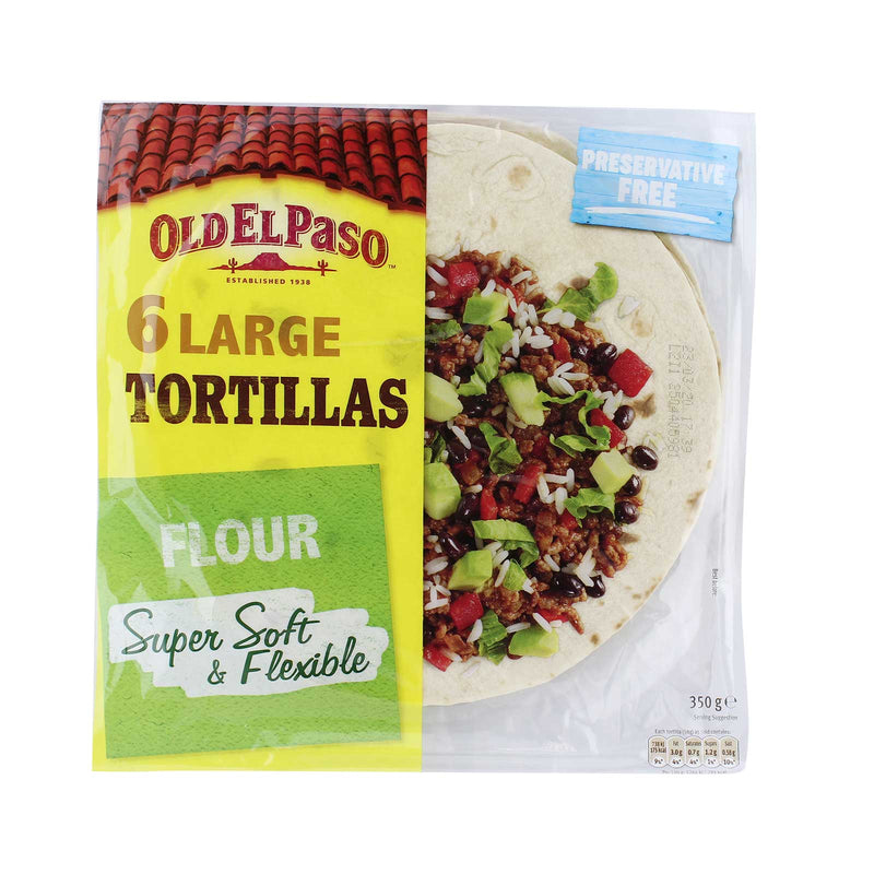 Old El Paso Large Soft Flour Tortilla Wraps 350g