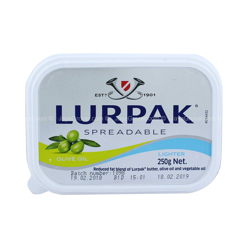 Lurpark Spreadable Unsalted Butter with Olive Oil 250g