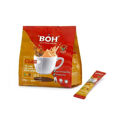 Boh Cham Teh Tarik + White Coffee Instant Mix 27g x 12