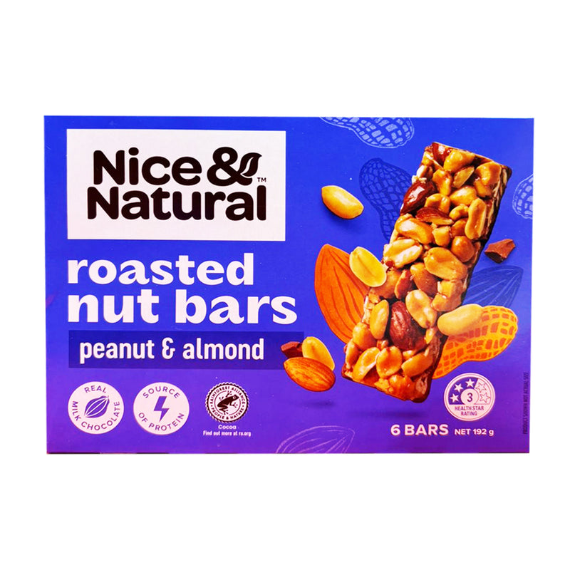 Nice and Natural Peanut & Almond Roasted Nut Bar 192g