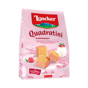 Loacker Quadratini Raspberry Yoghurt Wafer Cookies 220g