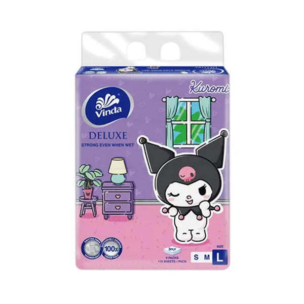 Vinda Deluxe 3ply Facial Tissues Soft Pack 110pcs x 4 (highest price)