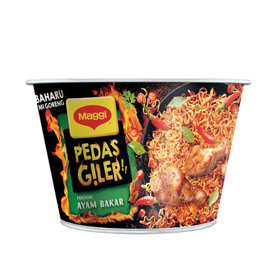 Maggi Pedas Giler Perencah Ayam Bakar Instant Noodle Bowl 93g