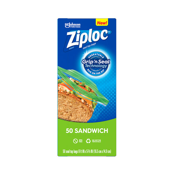 Ziploc Sandwich Bag 16.5 x 14.9cm 50pcs/pack (highest price)