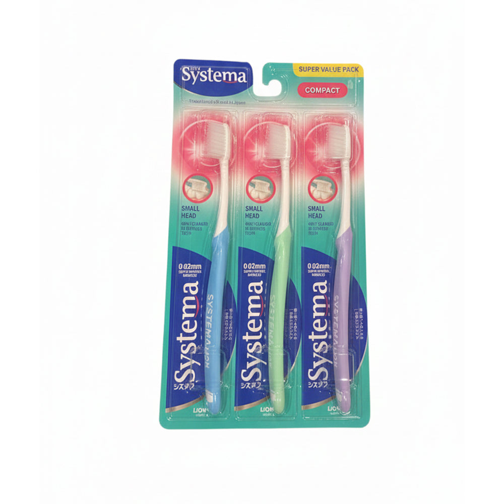 Systema Compact Toothbrush Soft 3pcs/pack