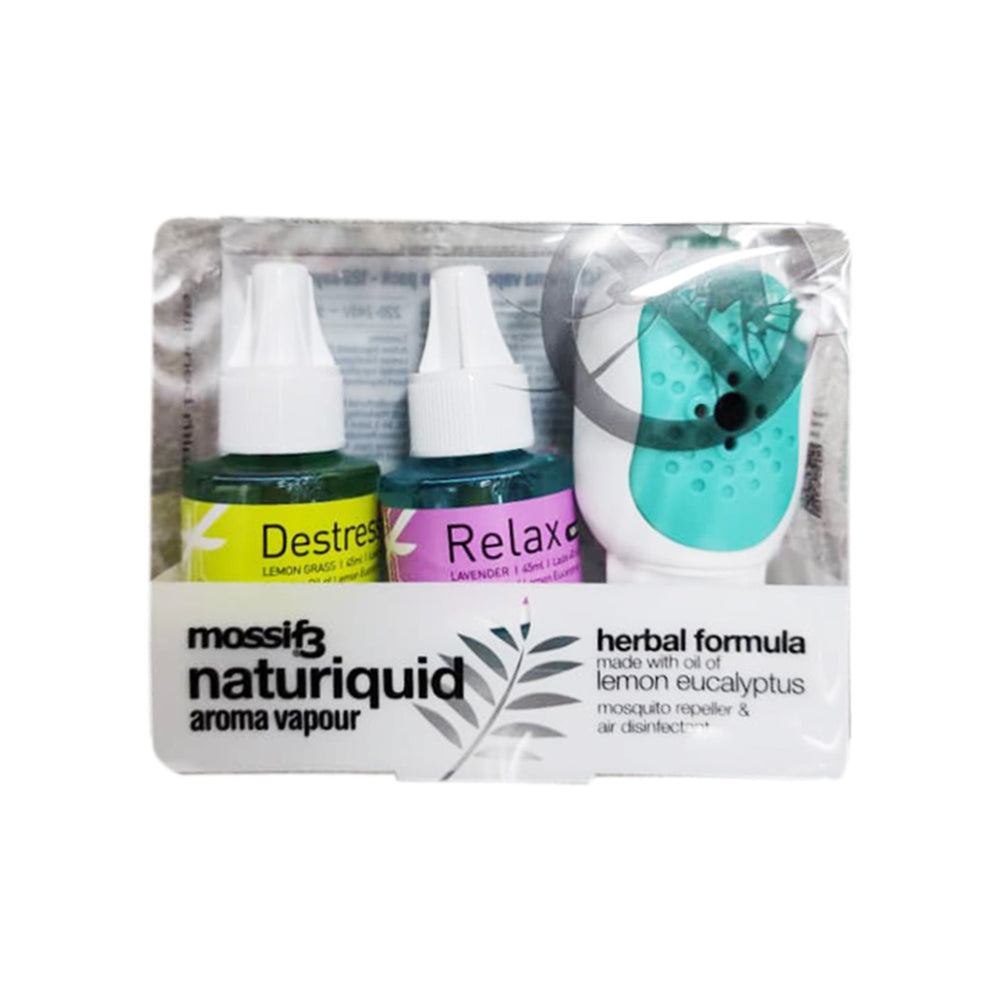 Mossif3 Naturiquid Mosquito Repellent (with Heater) 45ml x 2