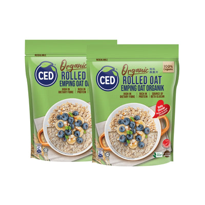 CED Organic Rolled Oat Regular (Twinpack) 450g x 2