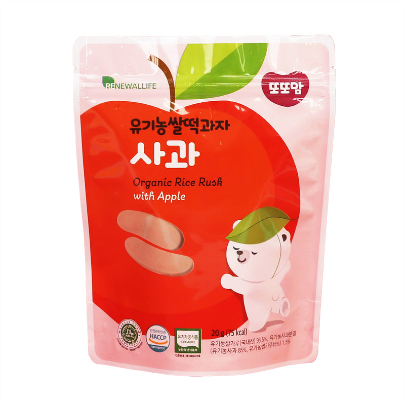 Renewallife DdoDdoMam Organic Rice Rusk  - Apple 20g