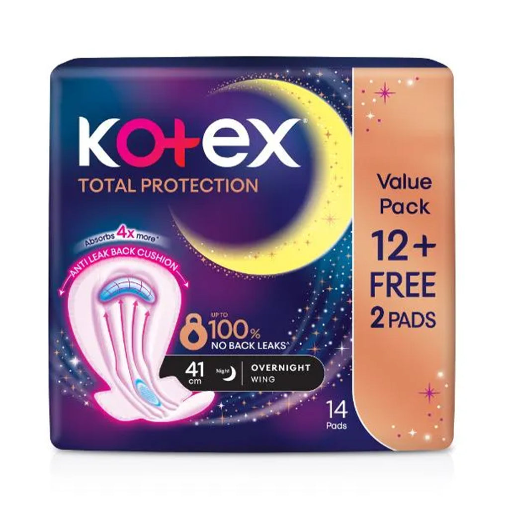 Kotex Proactive Guard Overnight Wings Pads 41cm 12sheets