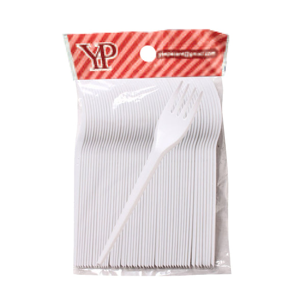 YP 7 Inch Disposable Fork (White) 30pcs/pack (highest price)