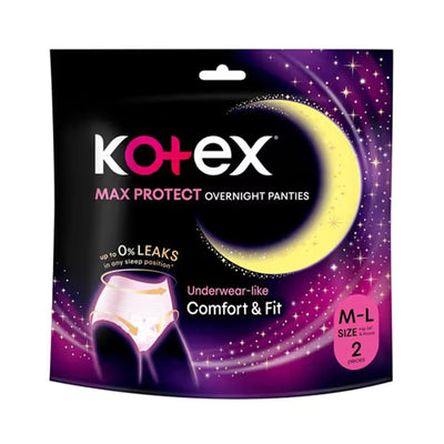 Kotex Overnight Panties Medium to Large Size 2sheets