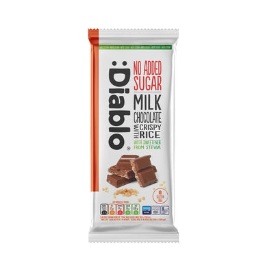 Diablo Stevia Milk Chocolate with Crispy Rice 75g