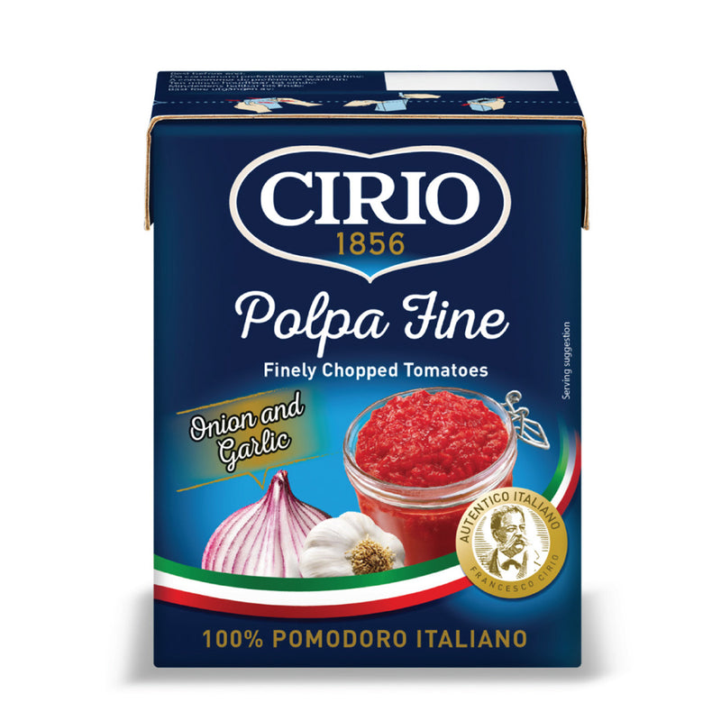 CIRIO POLPA FINE C/TMTO ONION GRLIC 390G