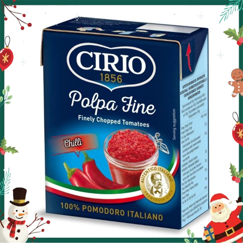 Cirio Polpa Fine Chopped Tomatoes Chili 390g