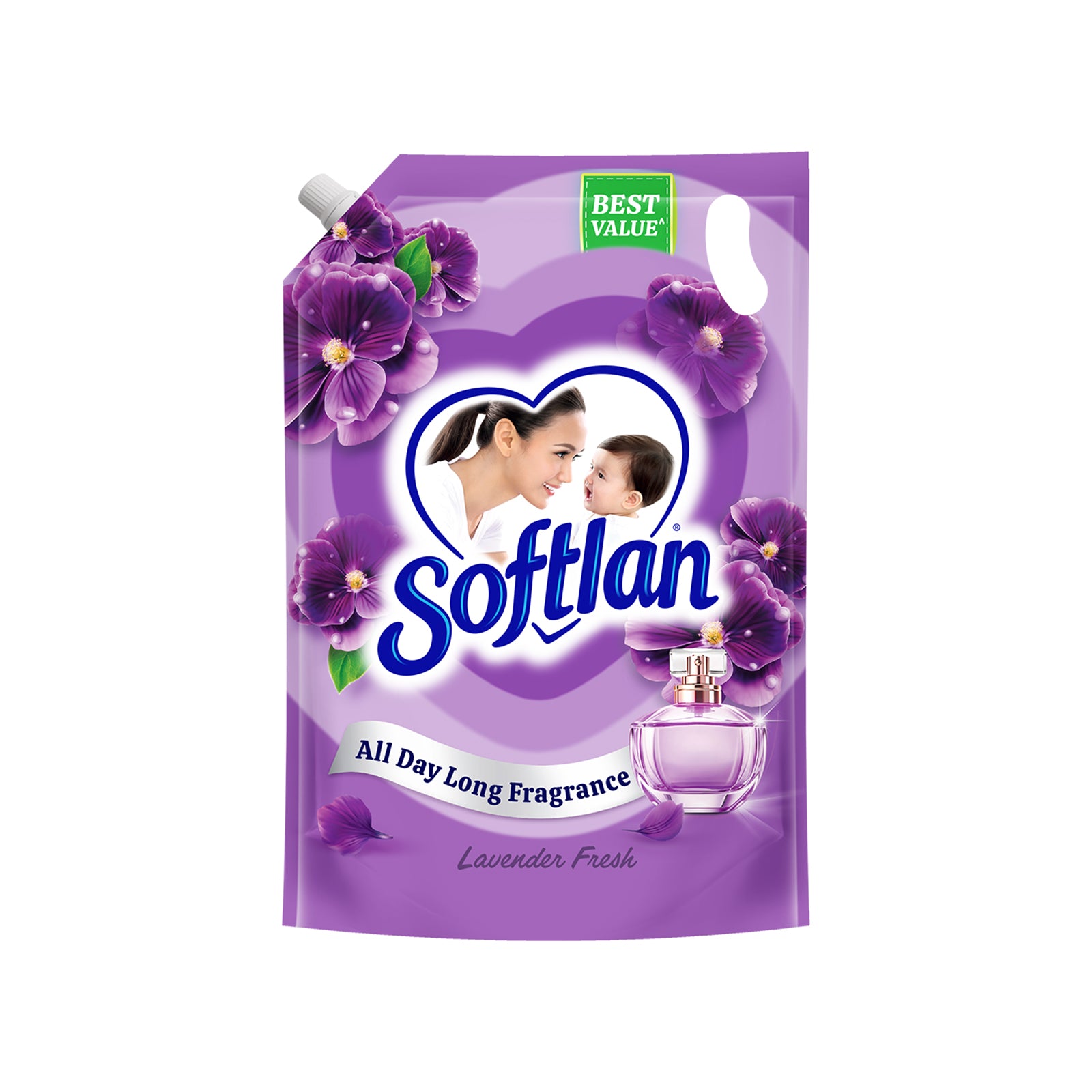 Softlan Lavender Fresh Fabric Softener Refill 1.4L