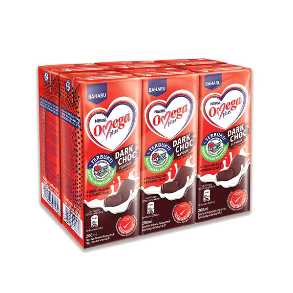 Nestle Omega Plus Dark Chocolate Drink 200ml x 6 (highest price)