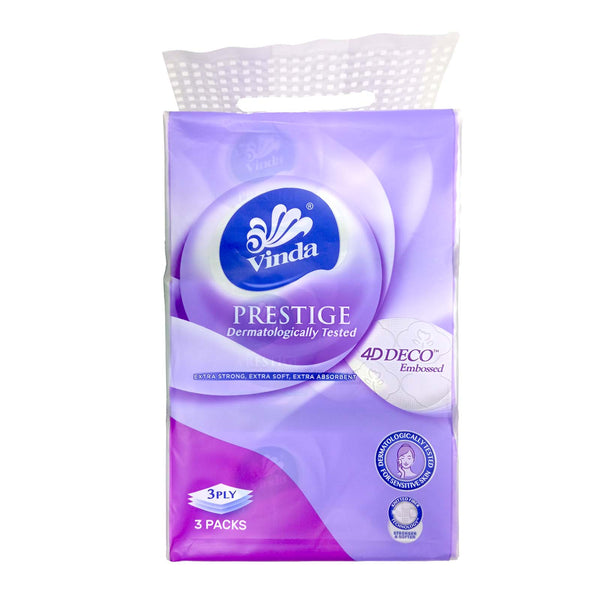 Vinda Prestige Facial Tissue Softpack 100pcs x 3 (highest price)