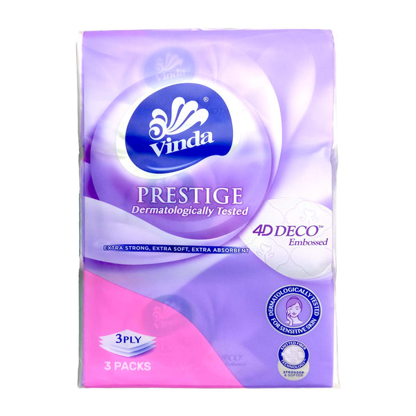 Vinda Prestige 4D Deco Embossed Facial Tissue 110pcs x 3 (highest price)