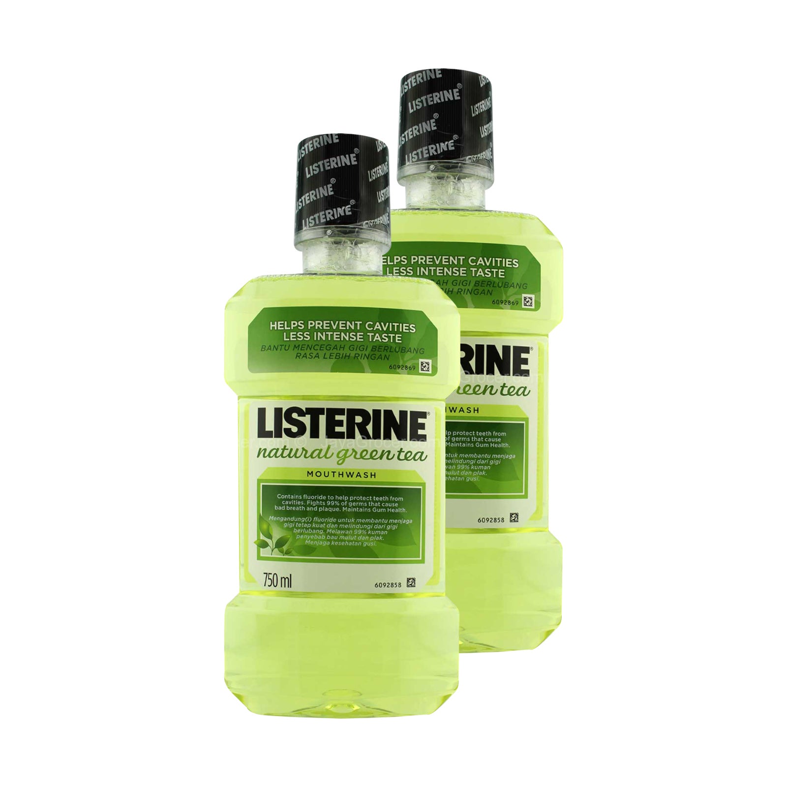 Listerine Green Tea Less Intense Mouth Wash 750ml x 2 – Jaya Grocer ...