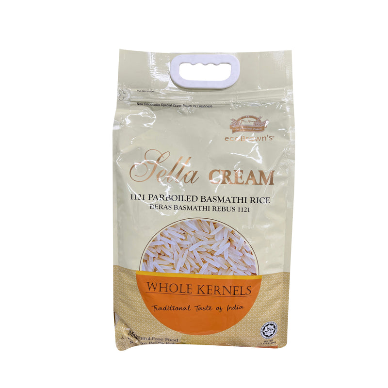 Ecobrowns Sella Cream Parboiled Basmathi Rice 5kg