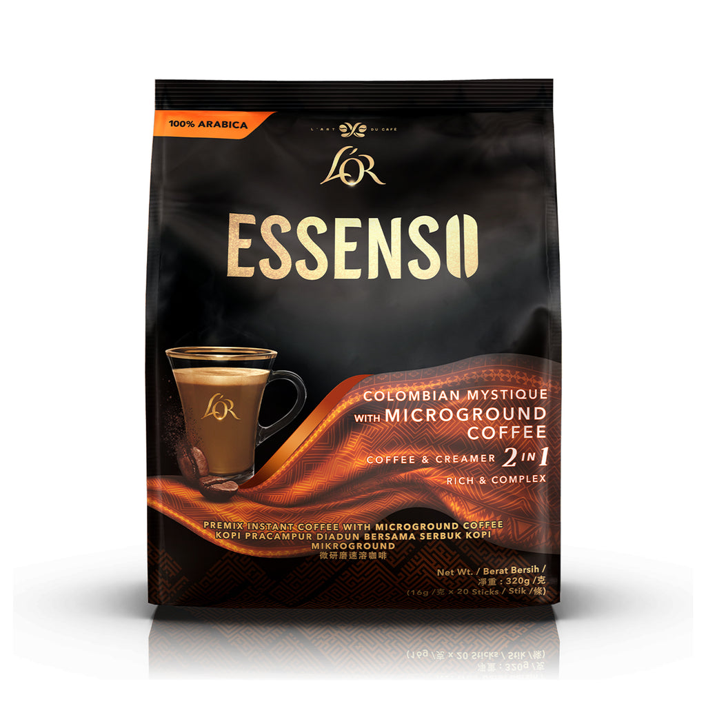 Lor Essenso Colombian Mystique with Microground Instant 2 in 1 Coffee 16g x 20