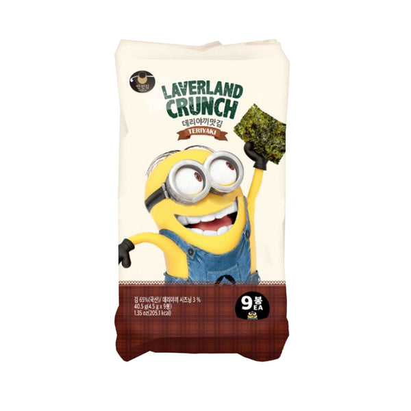 Manjun Laverladn Crispy Seaweed Snack Teriyaki Flavour 4.5g x 9 (highest price)