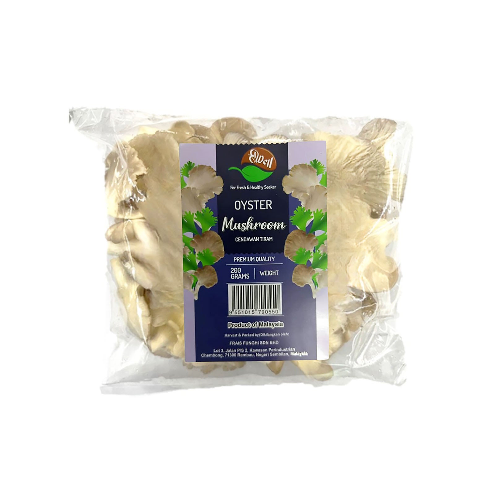 Grey Oyster Mushroom (Cendawan Kelabu) (Malaysia) 200g