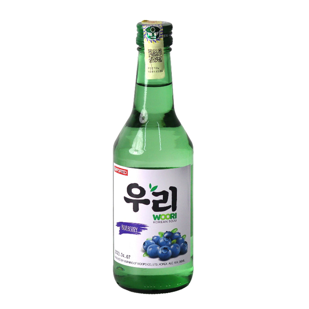 Woori Korean Soju Blueberry 16% 360ml