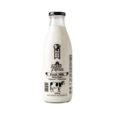 Farm Fresh Pasteurized Fresh Milk + Glass Bottle 1L