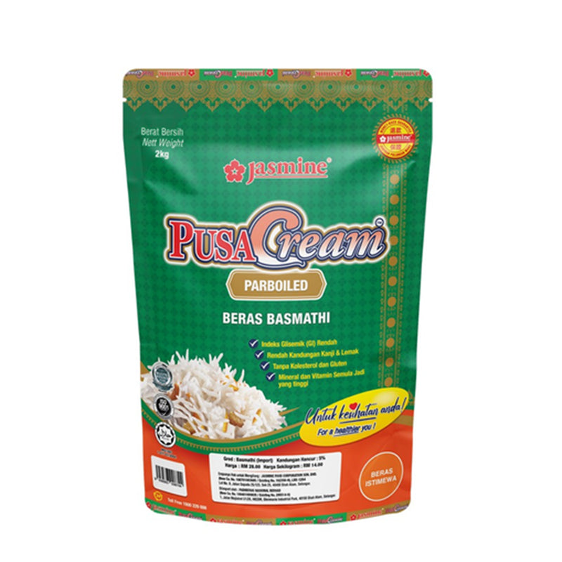 Jasmine Pusa Cream Basmathi Rice (Praboiled) 2kg