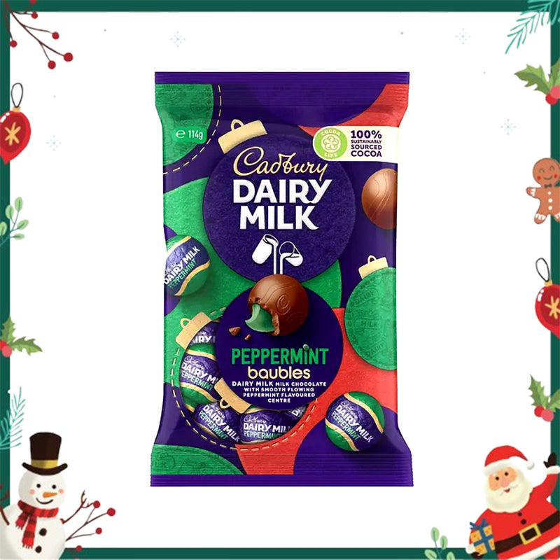 Cadbury Dairy Milk Peppermint Baubles 114g