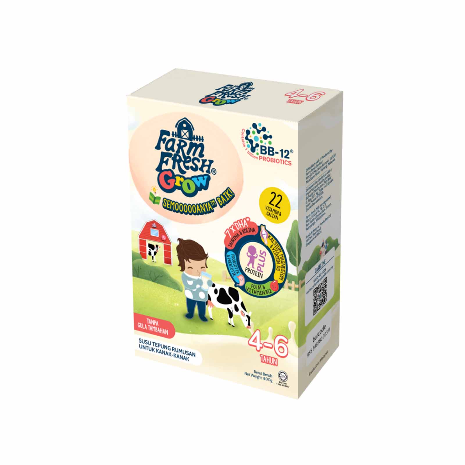 Farm Fresh Grow Milk Powder 4-6 Years Old 800g