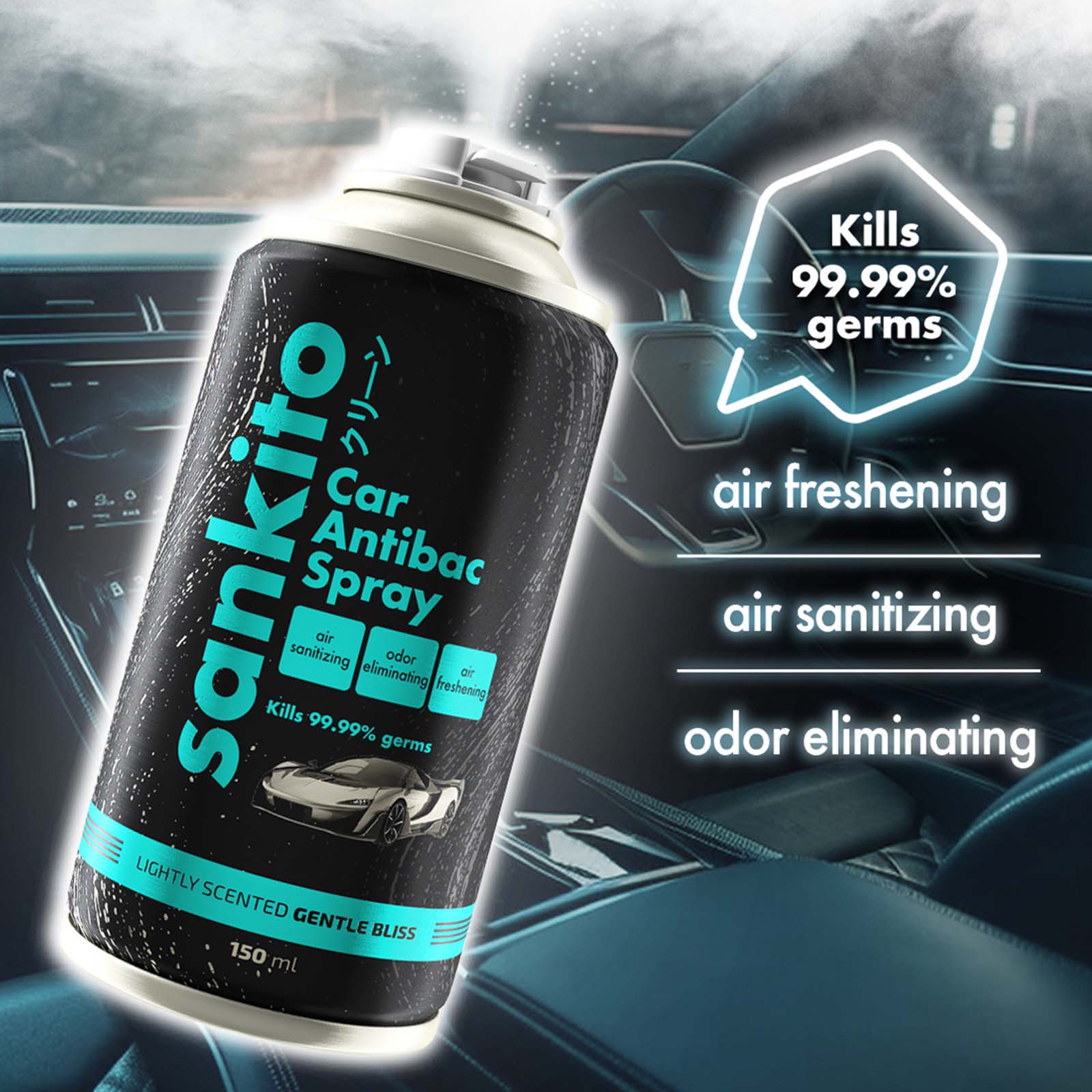 Sankito Gentle Bliss Antibac Car Spray 150ml