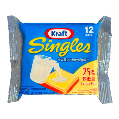 Kraft Singles 25% Less Fat Cheese Slice 250g