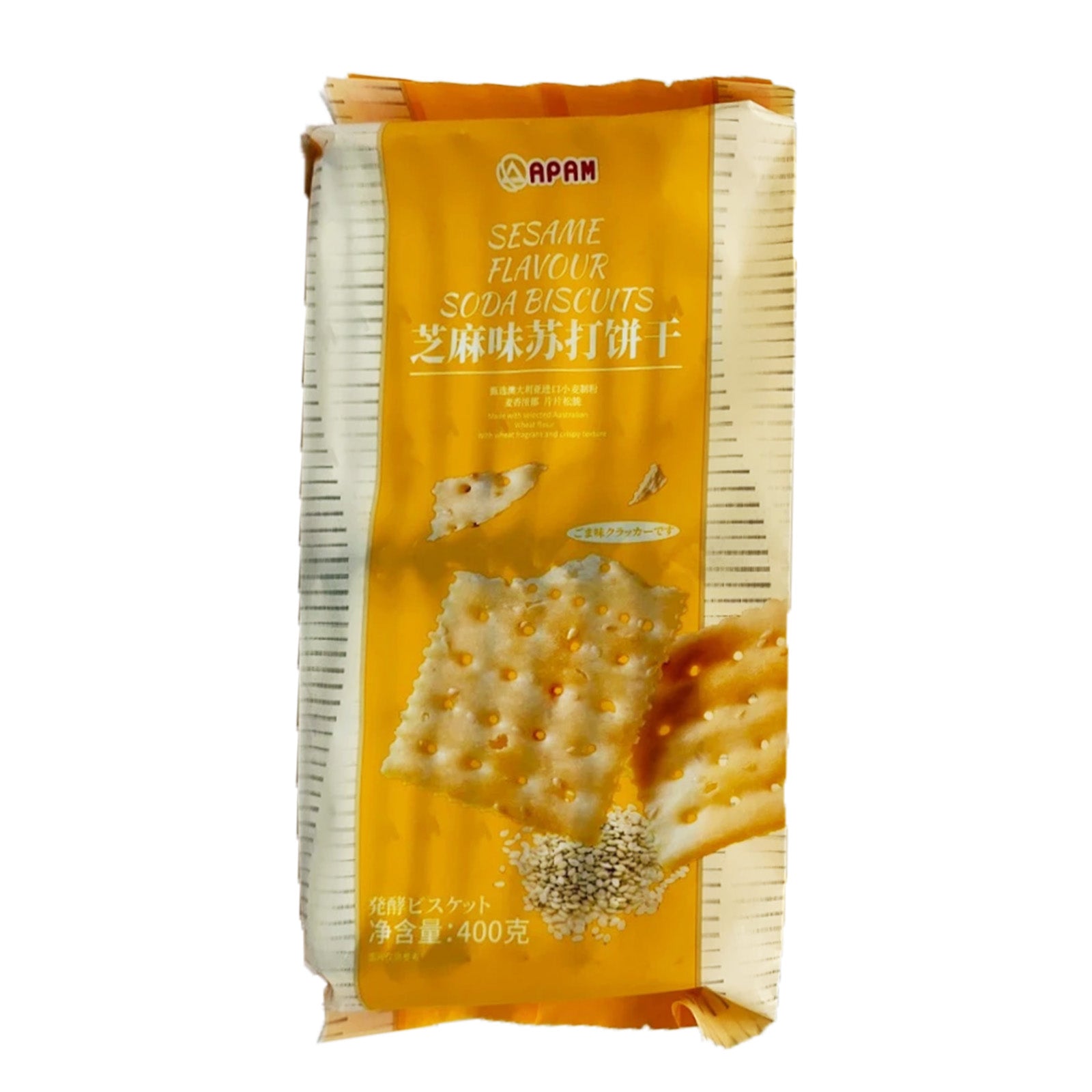 Apam Sesame Flavor Soda Biscuits 400g