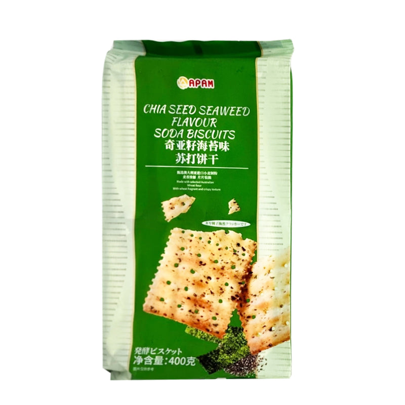 Apam Chia Seed Seaweed Flavor Soda Biscuits 400g