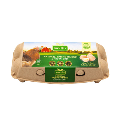 Natural Spring Raised Chicken Eggs 10pcs/pack