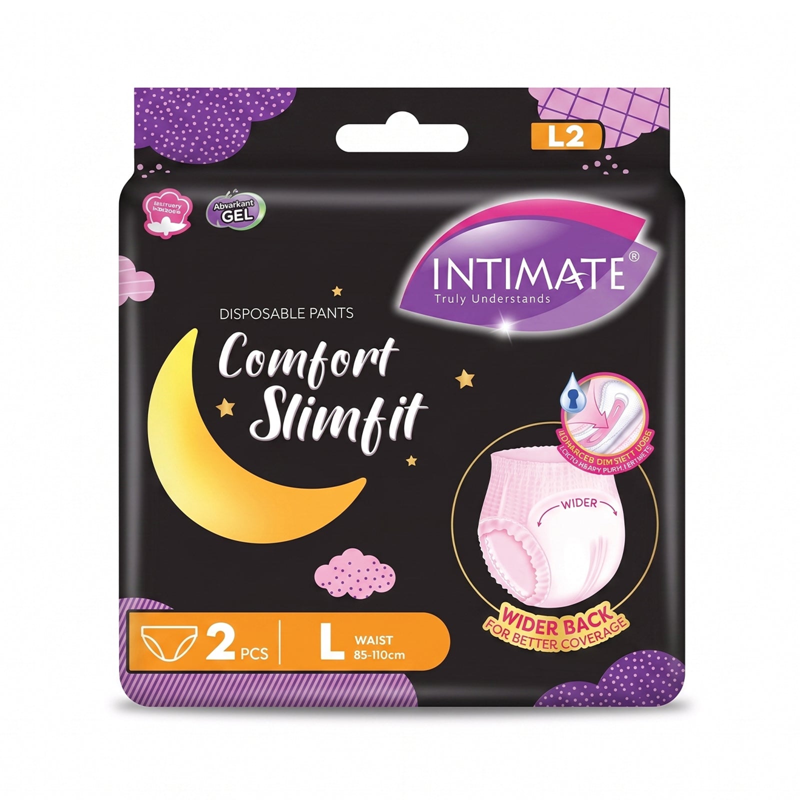 Intimate Comfort Slimfit Disp Panties L 2pcs/pack