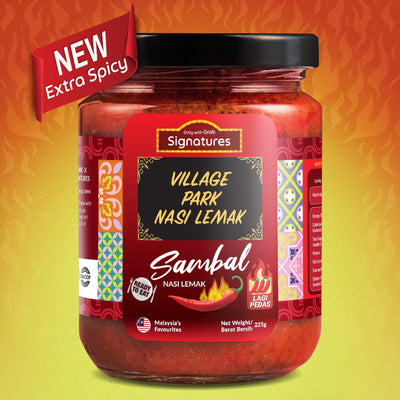 Grab Signatures Village Park Nasi Lemak Lagi Pedas Sambal Jar 225g