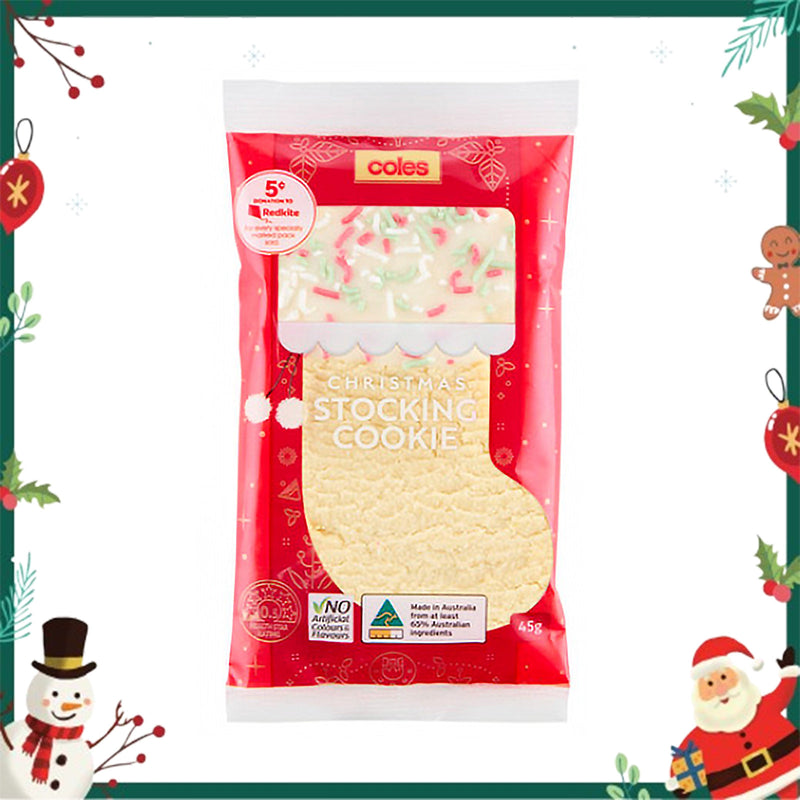 Coles Christmas Stocking Biscuit 45g