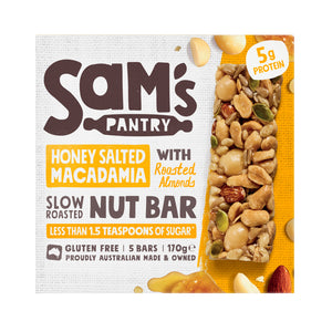 Sams Pantry Nut Bars Honey Salted Macadamia 170g