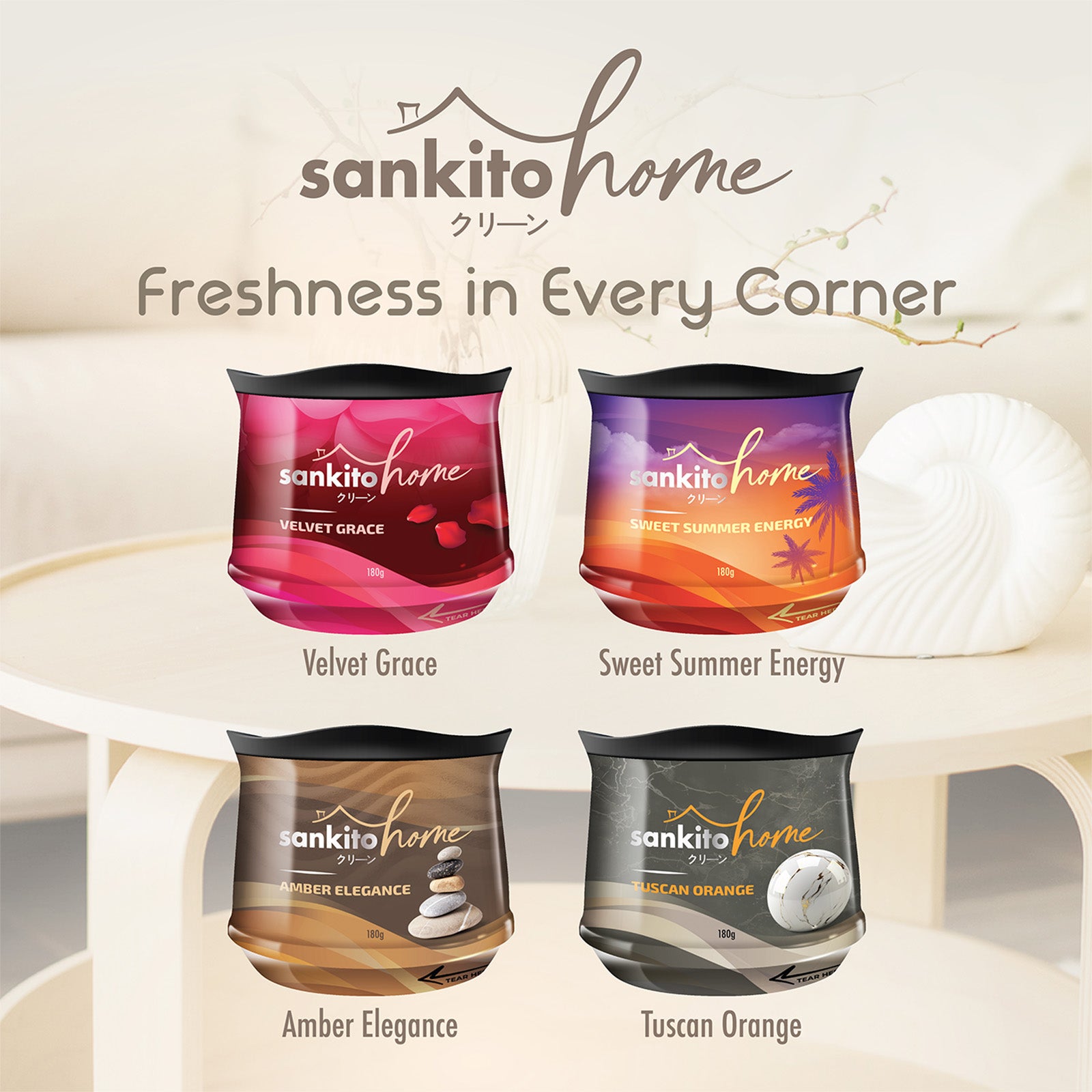 Sankito Home Air Freshener Gel Velvet Grace 180g