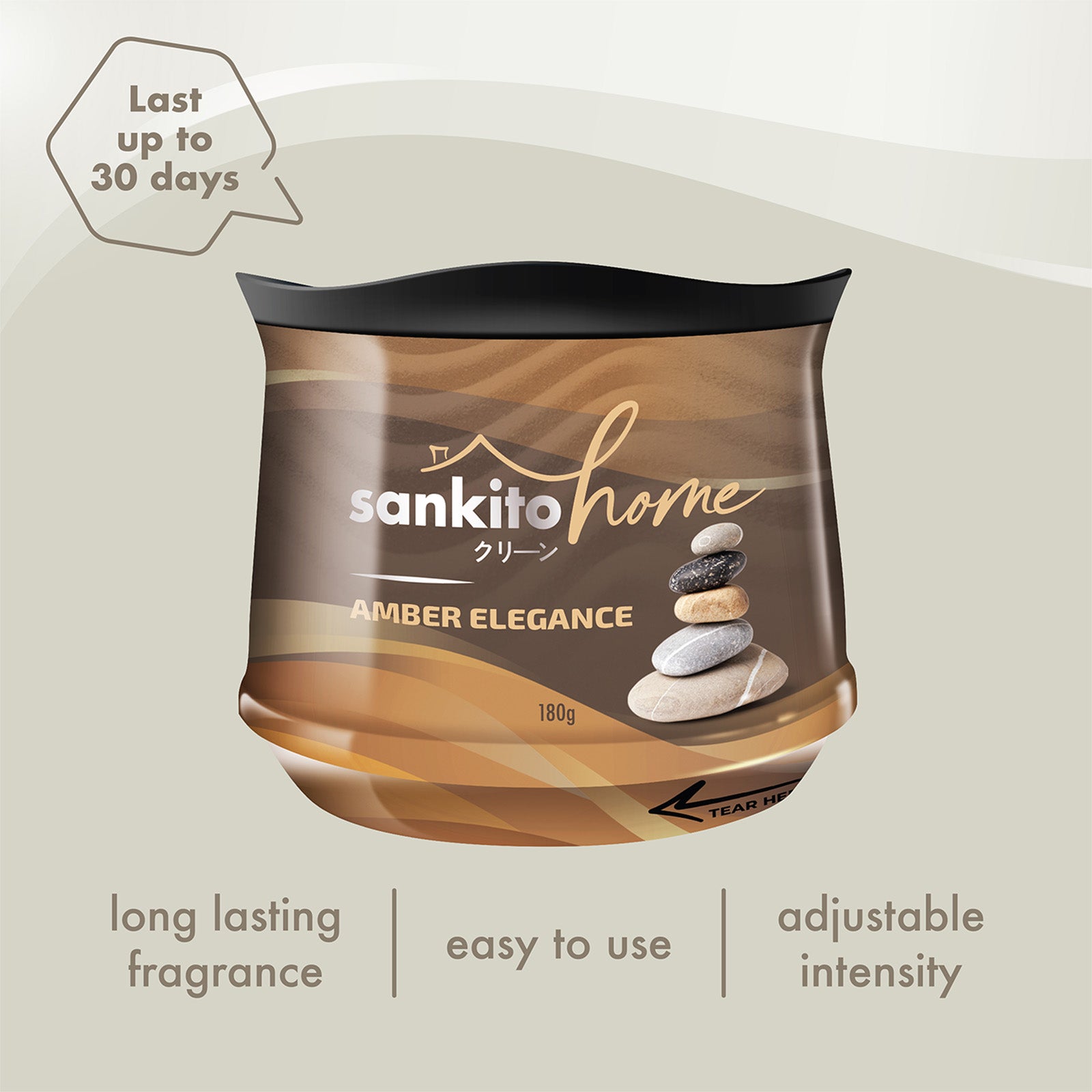 Sankito Home Air Freshener Gel Amber Elegance 180g