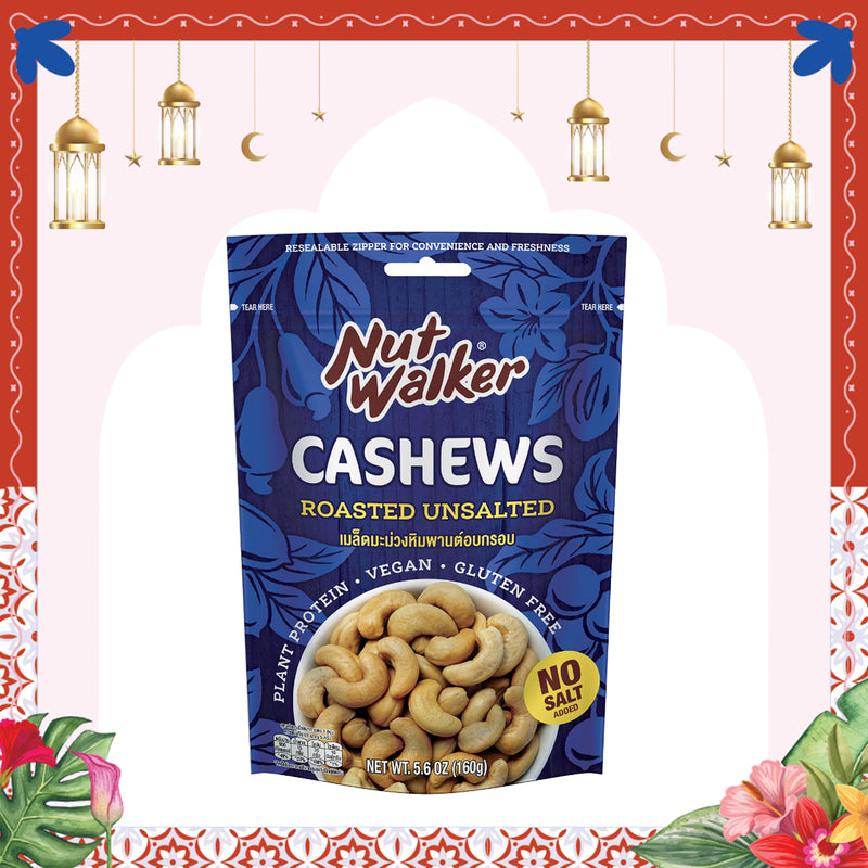 Nut Walker Roasted Unsalted Cashews 160g